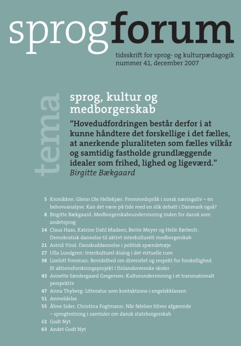 Cover image for book Sprog, kultur og medborgerskab