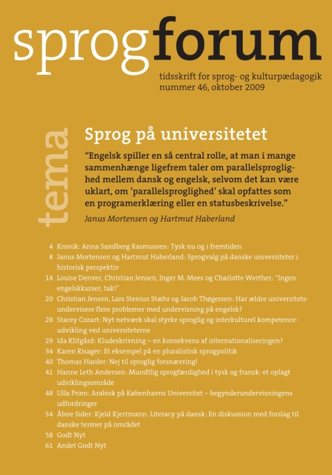 Cover image for book Sprog pa universitetet