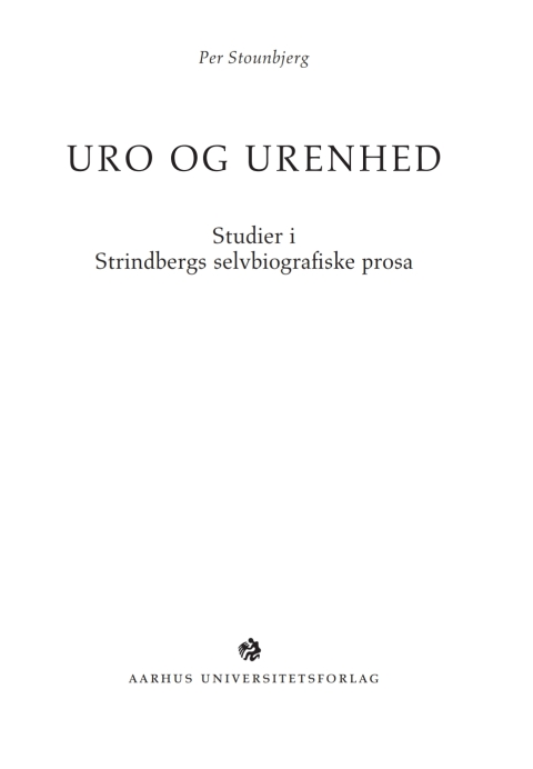 Cover image for book Uro og urenhed