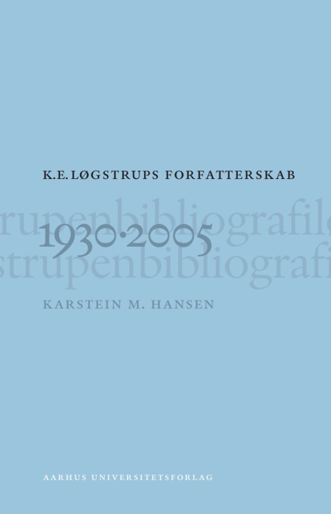 Cover image for book K. E. Logstrups forfatterskab