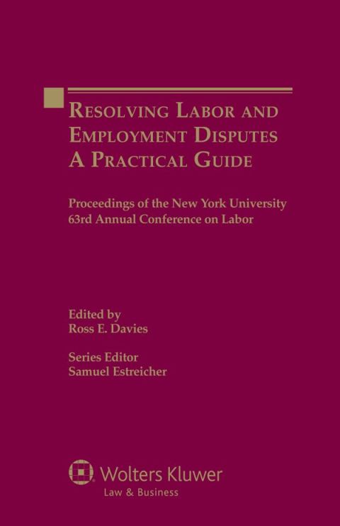 Cover image for book Resolving Labor and Employment Disputes