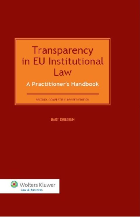 Cover image for book Transparency in EU Institutional Law