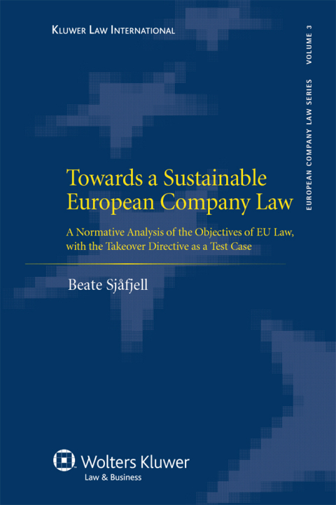 Cover image for book Towards a Sustainable European Company Law