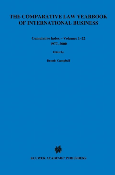 Cover image for book The Comparative Law Yearbook of International Business Cumulative Index Volumes 1-22, 1977-2000