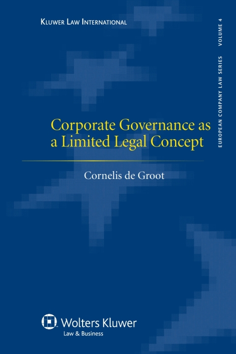 Cover image for book Corporate Governance as a Limited Legal Concept