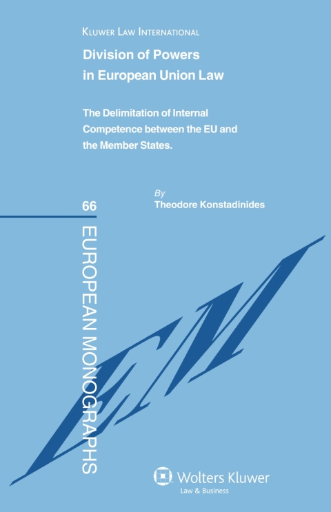 Cover image for book Division of Powers in European Union Law