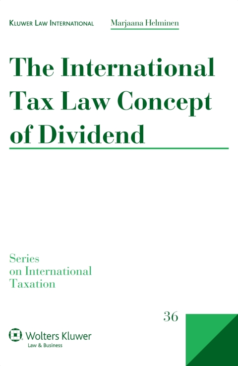 Cover image for book The International Tax Law Concept of Dividend
