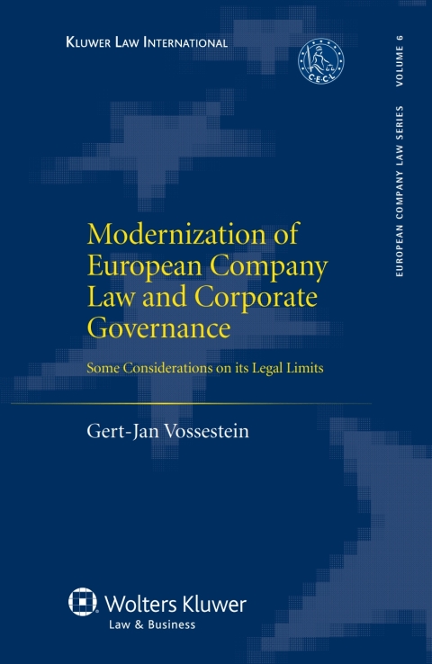 Cover image for book Modernization of European Company Law and Corporate Governance