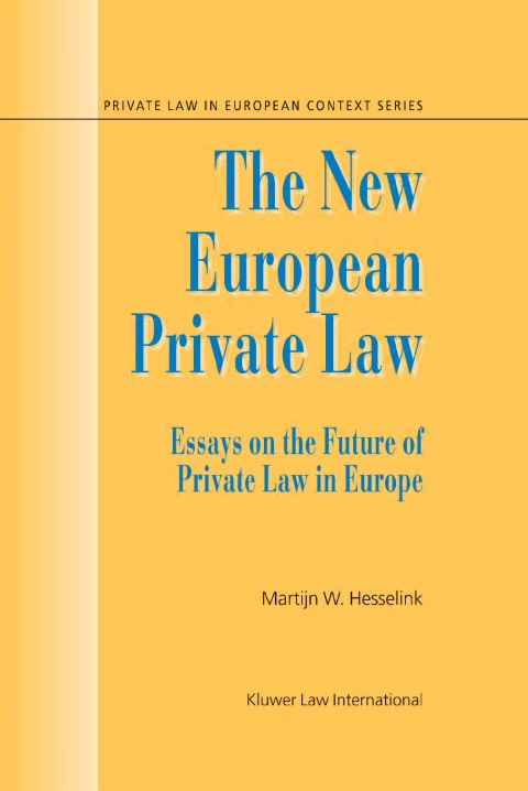 Cover image for book The New European Private Law