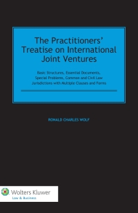 صورة الغلاف: The Practitioners' Treatise on International Joint Ventures 9789041158376