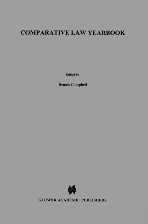 Cover image for book Comparative Law Yearbook