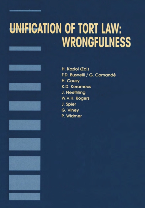 Cover image for book Unification of Tort Law