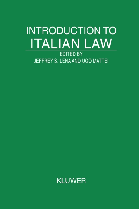 Cover image for book Introduction to Italian Law