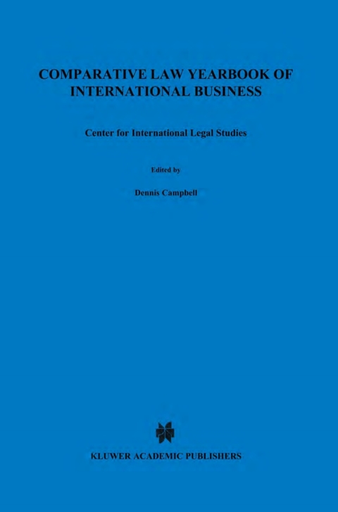 Cover image for book Comparative Law Yearbook of International Business
