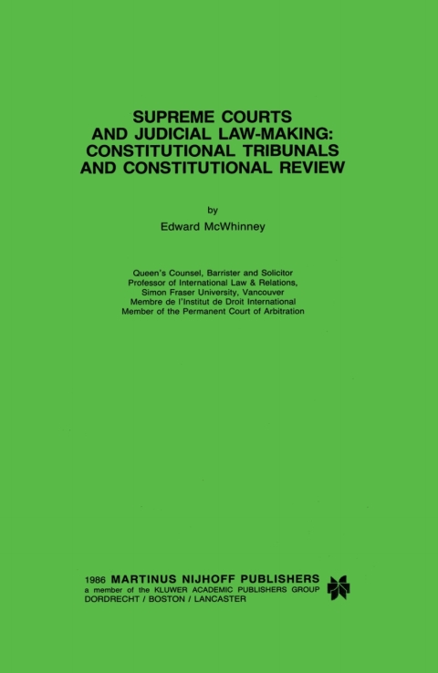 Cover image for book Supreme Courts and Judicial Law-Making