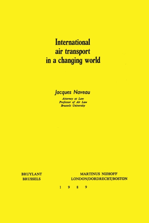 Cover image for book International air transport in a changing world