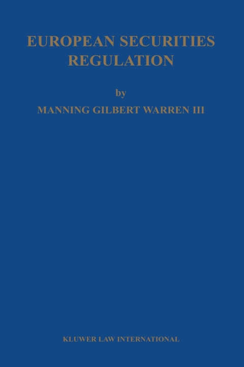 Cover image for book European Securities Regulation