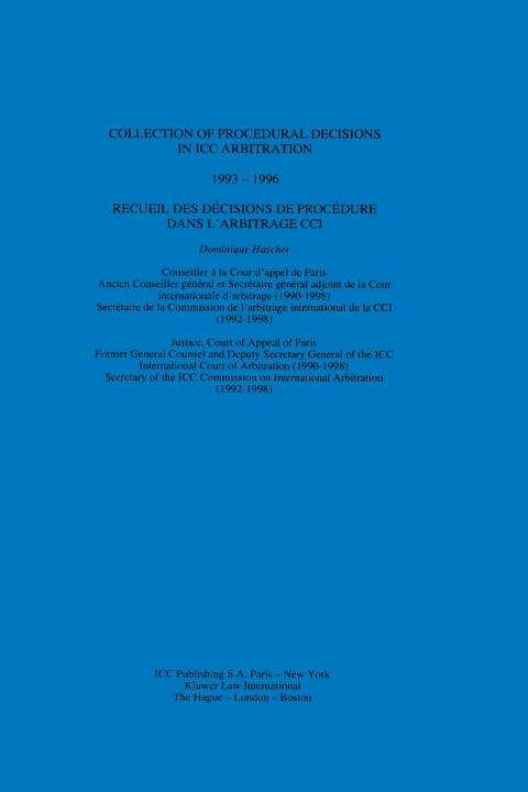 Cover image for book Collection of Procedural Decisions in ICC Arbitration