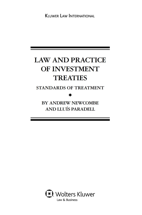 Cover image for book Law and Practice of Investment Treaties