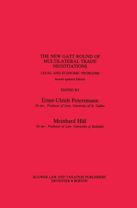 Cover image for book The New GATT Round of Multilateral Trade Negotiations