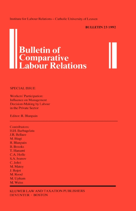 Cover image for book Bulletin of Comparative Labour Relations