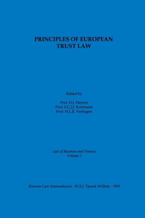 Cover image for book Principles of European Trust Law