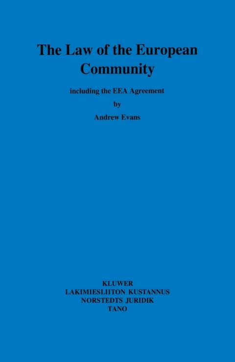 Cover image for book The Law of the European Community: including the EEA Agreement