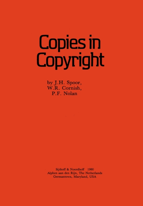 Cover image for book Copies in Copyright