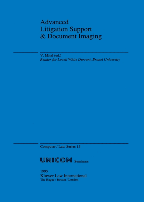 Cover image for book Advanced Litigation Support & Document Imaging