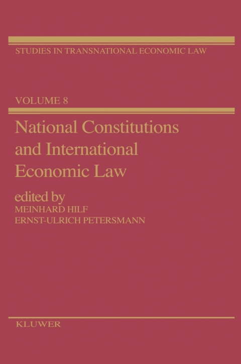 Cover image for book National Constitutions and International Economic Law
