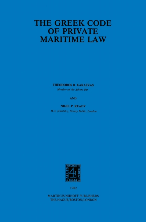 Cover image for book The Greek Code Of Private Maritime Law