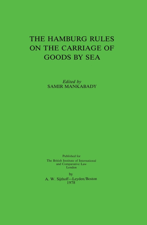 Cover image for book The Hamburg Rules on the Carriage of Goods By Sea