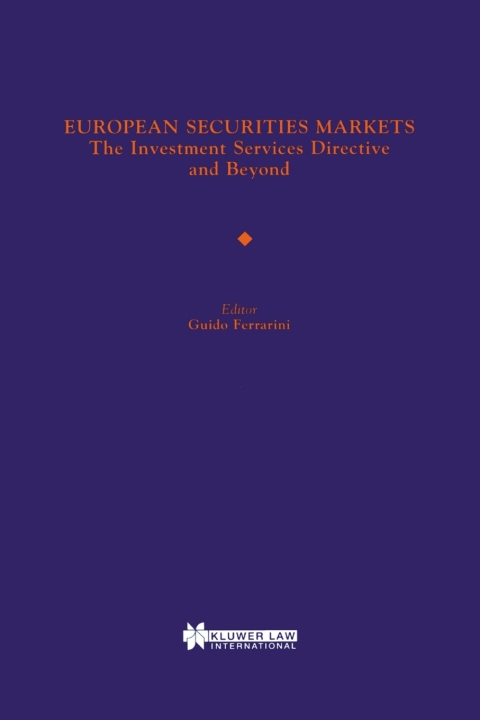 Cover image for book European Securities Markets