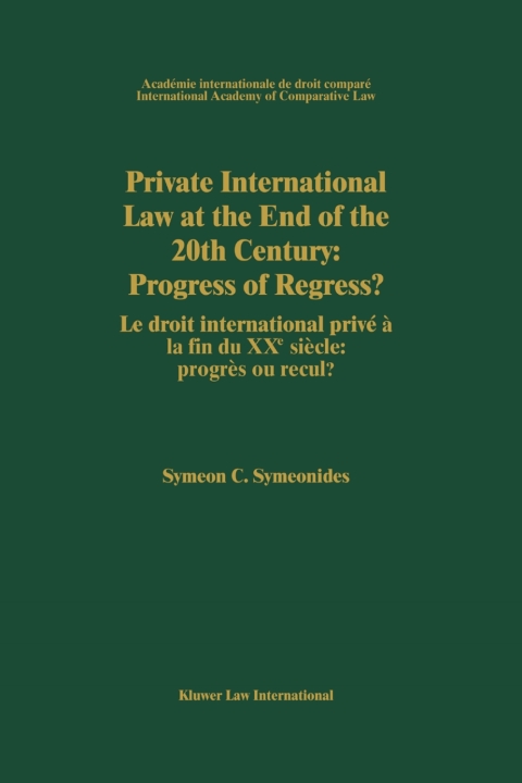 Cover image for book Private International Law at the End of the 20th Century