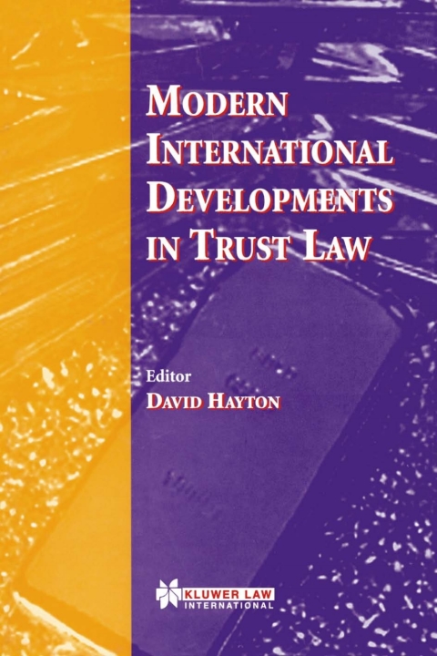 Cover image for book Modern International Developments in Trust Law