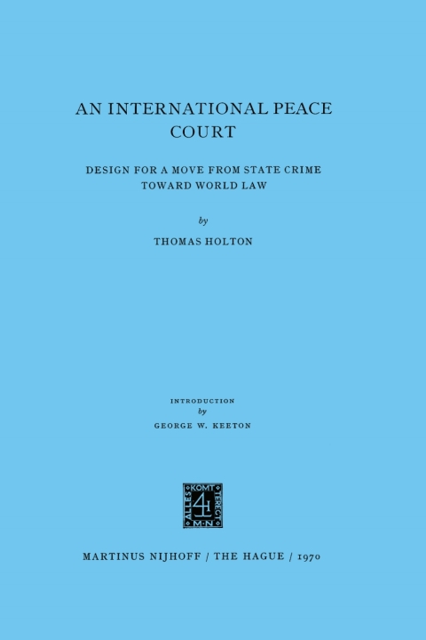 Cover image for book An International Peace Court