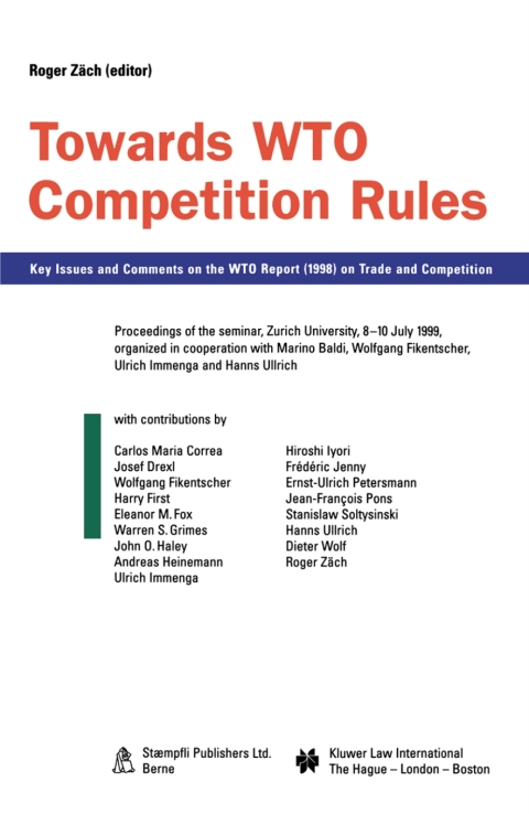Cover image for book Towards WTO Competition Rules