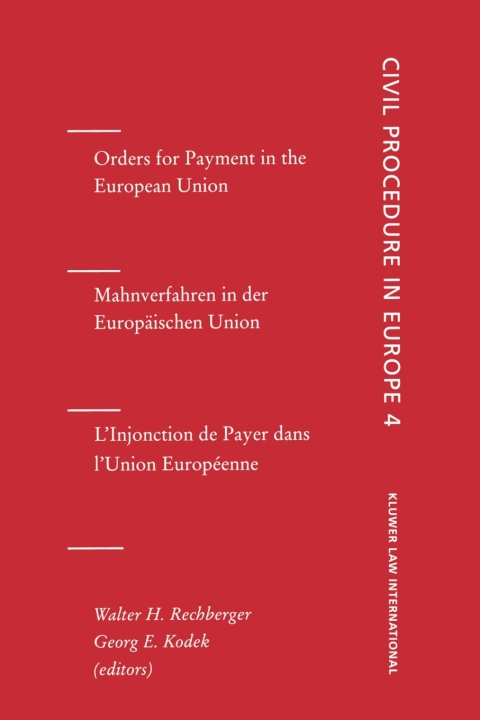 Cover image for book Orders for Payment in the European Union
