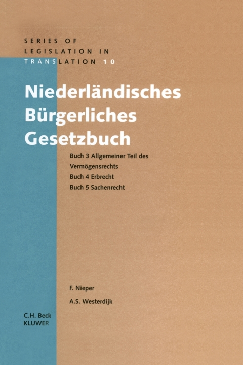 Cover image for book Niederländisches Bürgerliches Gesetzbuch Buch 3 Allgemeiner Teil des