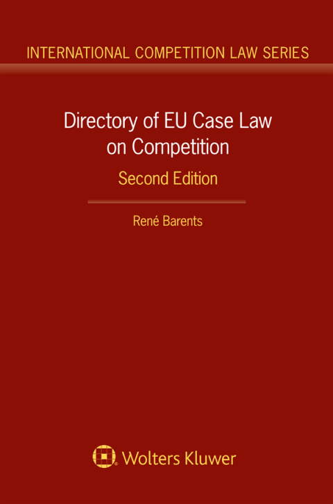 Cover image for book Directory of EU Case Law on Competition,