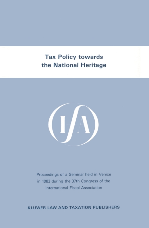 Cover image for book Tax Policy towards the National Heritage
