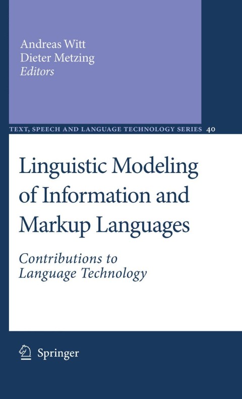 Cover image for book Linguistic Modeling of Information and Markup Languages