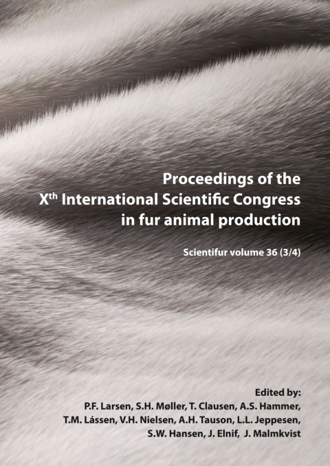 Cover image for book Proceedings of the Xth International Scientific Congress in Fur Animal Production