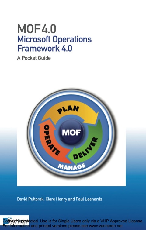 Cover image for book Microsoft Operations Framework 4.0
