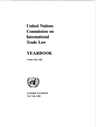 Imagen de portada: United Nations Commission on International Trade Law (UNCITRAL) Yearbook 1982 9789210450867