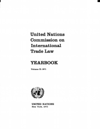 Cover image: United Nations Commission on International Trade Law (UNCITRAL) Yearbook 1971 9789210450980