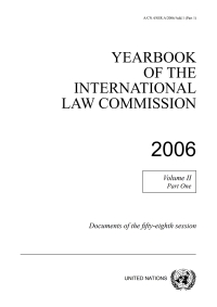 صورة الغلاف: Yearbook of the International Law Commission 2006, Vol. II, Part 1 9789211337174