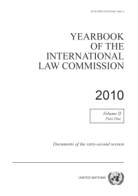 صورة الغلاف: Yearbook of the International Law Commission 2010, Vol. II, Part 1 9789211338331