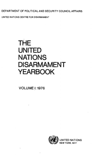 Imagen de portada: United Nations Disarmament Yearbook 1976 9789210579803