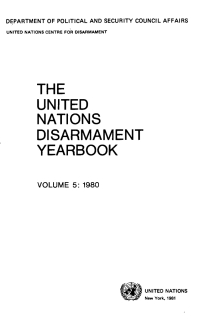 Imagen de portada: United Nations Disarmament Yearbook 1980 9789210579841